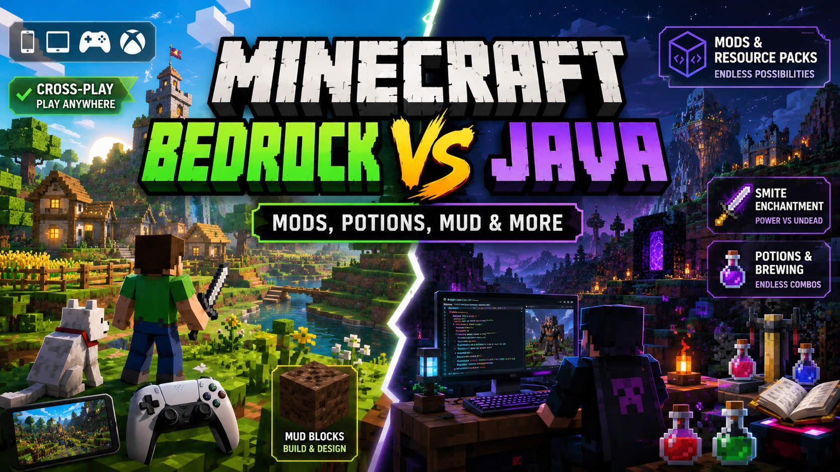 Bedrock vs Java Minecraft