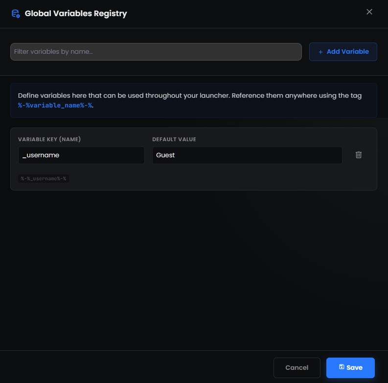 Powerful Variable System