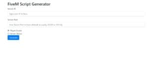 FiveM Server Script Generator