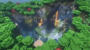 Exposed Minecraft Cave