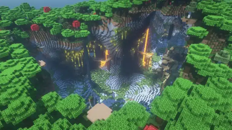 Exposed Minecraft Cave