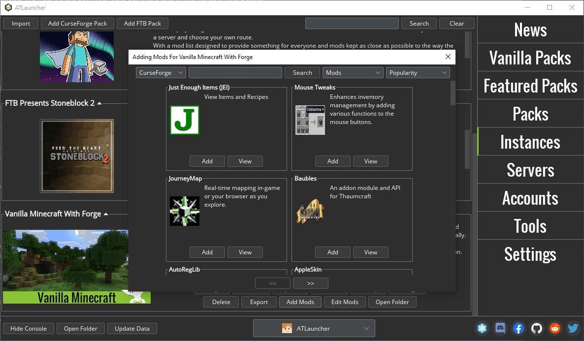 ATLauncher for Minecraft