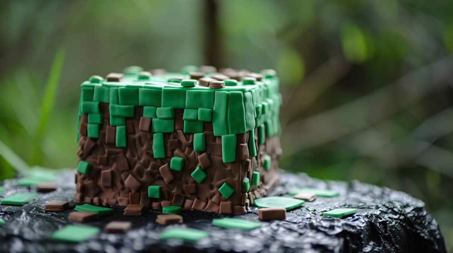 Classic Block Minecraft Cake