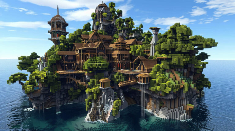 A beautifully, randomly generated Minecraft Map made with Seeds