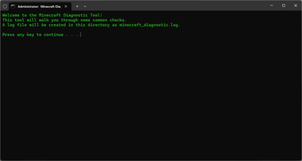 Minecraft Diagnostics Tool