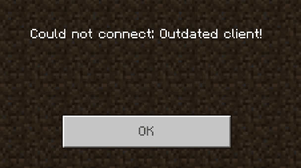 Outdated Client Error Message