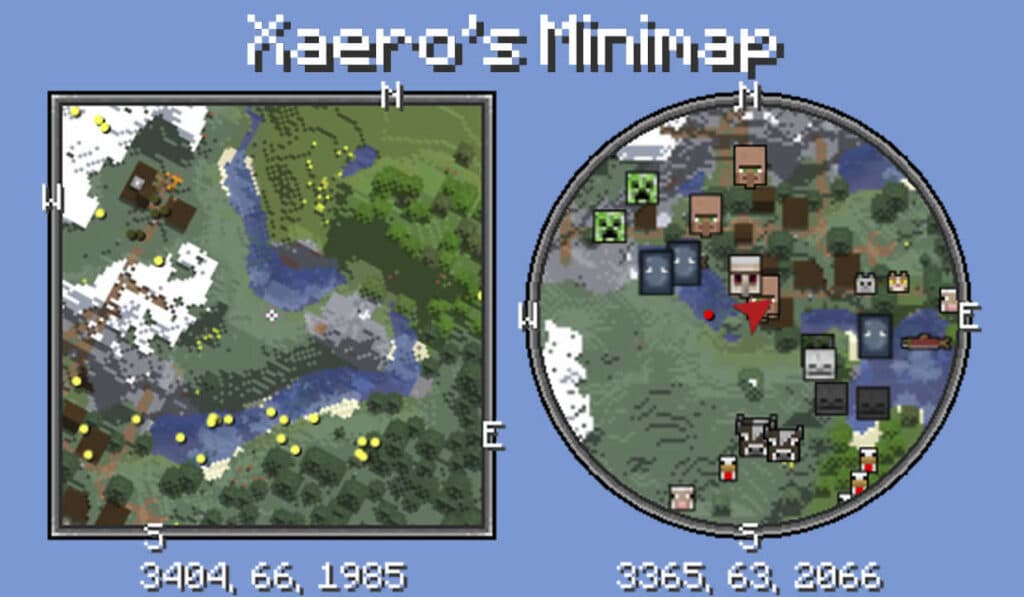 Xaero's Minimap Minecraft Mod